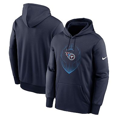 Men's Nike Navy Tennessee Titans Icon Performance Pullover Hoodie