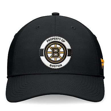 Men's Fanatics Black Boston Bruins Authentic Pro Training Camp Flex Hat