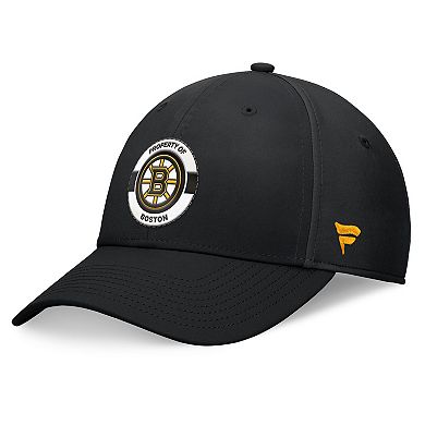 Men's Fanatics Black Boston Bruins Authentic Pro Training Camp Flex Hat