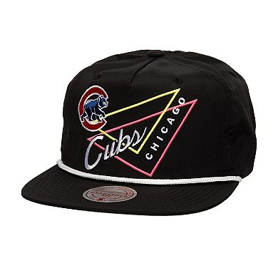 Men's Mitchell & Ness Black Chicago Cubs Pew Pew Deadstock Adjustable Hat