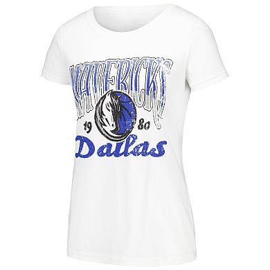 Women's Stadium Essentials White Dallas Mavericks Sky High T-Shirt