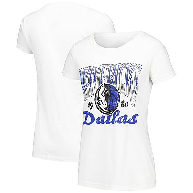 Women's Stadium Essentials White Dallas Mavericks Sky High T-Shirt