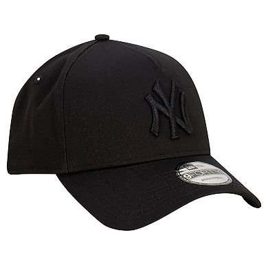 Men's New Era Black New York Yankees A-Frame 9FORTY Adjustable Hat