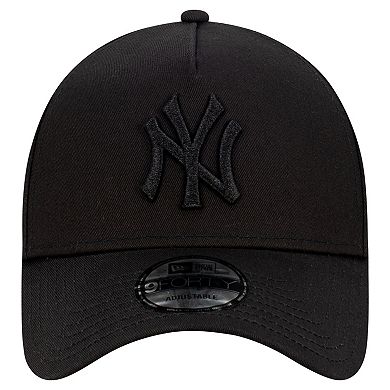 Men's New Era Black New York Yankees A-Frame 9FORTY Adjustable Hat