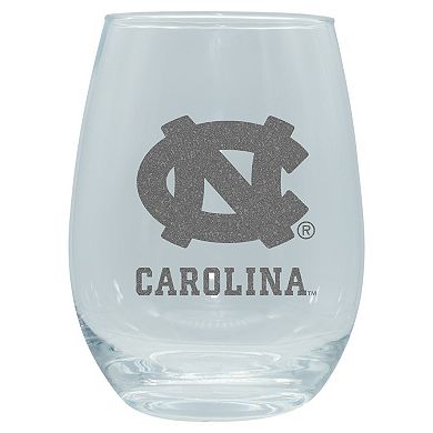 The Memory Company North Carolina Tar Heels 2-Pack 15oz. Stemless Wine Glass Set