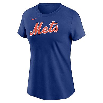 Women's Nike  Royal New York Mets Wordmark T-Shirt