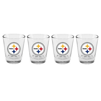 The Memory Company Pittsburgh Steelers 4-Pack 2oz. Shot Glass Set