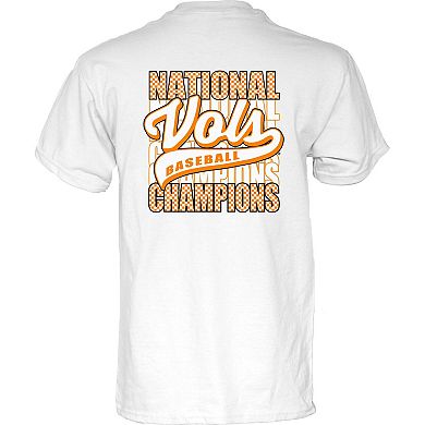 Unisex Blue 84 White Tennessee Volunteers 2024 NCAA Men's Baseball College World Series Champions Check T-Shirt