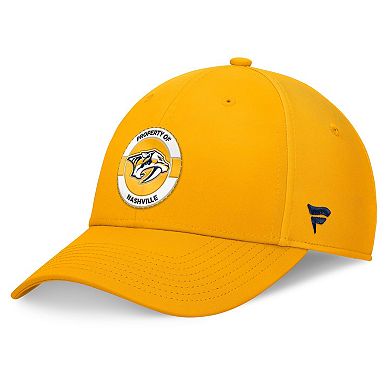 Men's Fanatics Gold Nashville Predators Authentic Pro Training Camp Flex Hat