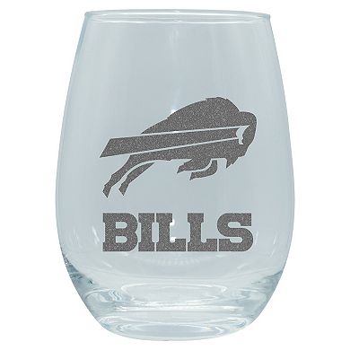 The Memory Company Buffalo Bills 2-Pack 15oz. Stemless Wine Glass Set