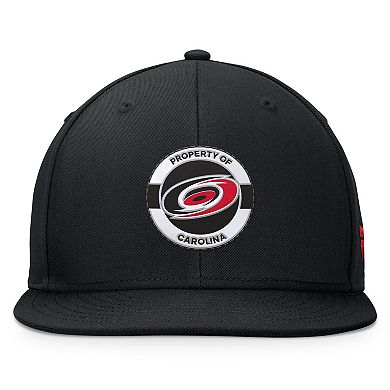 Men's Fanatics Black Carolina Hurricanes Authentic Pro Training Camp Snapback Hat