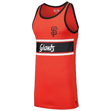 Men's New Era Orange San Francisco Giants Jersey Ringer Tank Top