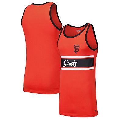 Men's New Era Orange San Francisco Giants Jersey Ringer Tank Top