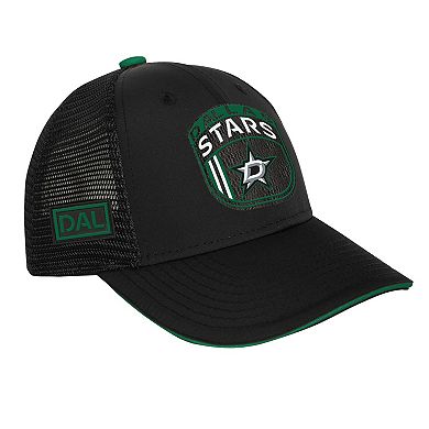 Youth Fanatics Black Dallas Stars 2024 NHL Draft On Stage Trucker Adjustable Hat