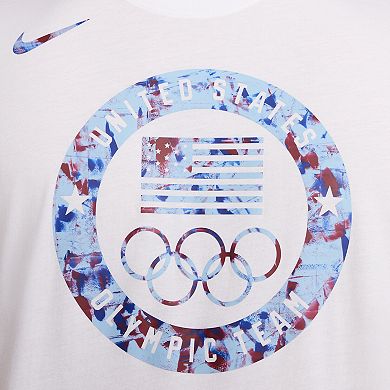 Men's Nike White Team USA Puck Club T-Shirt