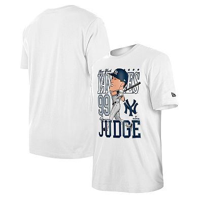 Men's New Era Aaron Judge White New York Yankees Caricature T-Shirt