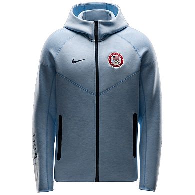 Men's Nike Blue Team USA Tech Fleece Full-Zip Hoodie