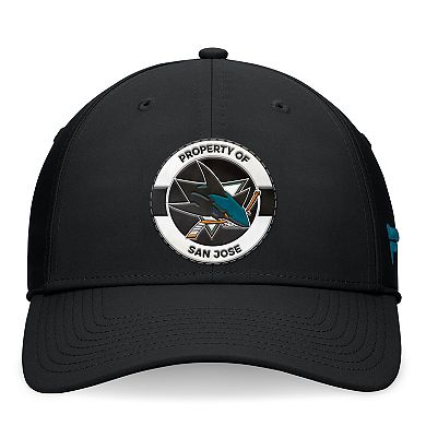 Men's Fanatics Black San Jose Sharks Authentic Pro Training Camp Flex Hat