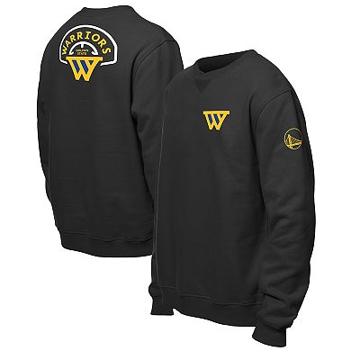 Men's New Era Black Golden State Warriors "W" Statement Pullover Sweatshirt