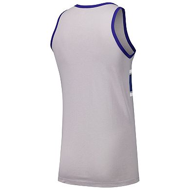 Men's New Era Gray Los Angeles Dodgers Jersey Ringer Tank Top