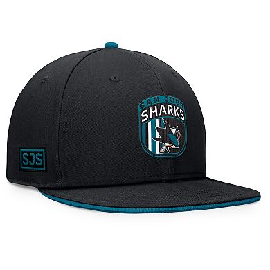 Men's Fanatics Black San Jose Sharks 2024 NHL Draft Snapback Hat