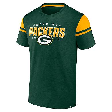 Men's Fanatics Green Green Bay Packers Old School Play Slub T-Shirt