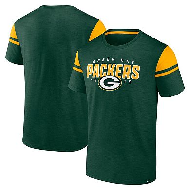 Men's Fanatics Green Green Bay Packers Old School Play Slub T-Shirt