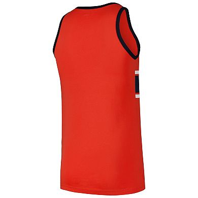 Men's New Era Orange Detroit Tigers Jersey Ringer Tank Top