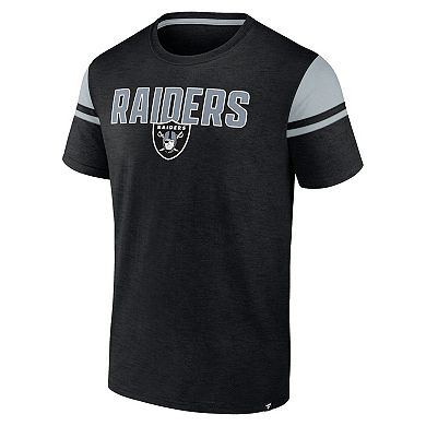 Men's Fanatics Black Las Vegas Raiders Old School Play Slub T-Shirt