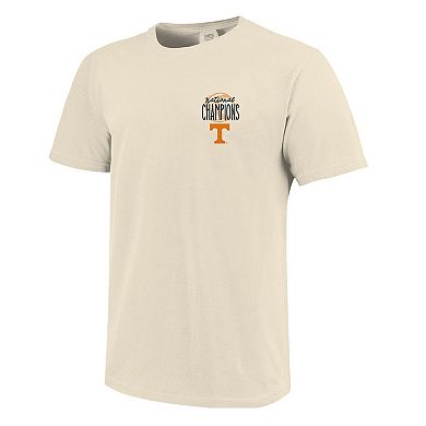 Women's Natural Tennessee Volunteers 2024 NCAA Men's Baseball College World Series Champions Comfort Colors Bow T-Shirt