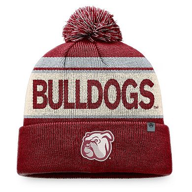 Men's Top of the World Maroon Mississippi State Bulldogs Prime Cuffed Knit Hat with Pom