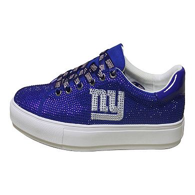 Women's Cuce Royal New York Giants Team Color Crystal Sneakers