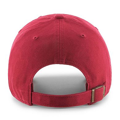 Unisex '47 Crimson Oklahoma Sooners 2024 NCAA Softball Women's College World Series Champions Clean Up Adjustable Hat