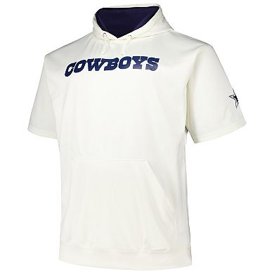 Men's Fanatics Micah Parsons Cream Dallas Cowboys Big & Tall Short Sleeve Hoodie T-Shirt