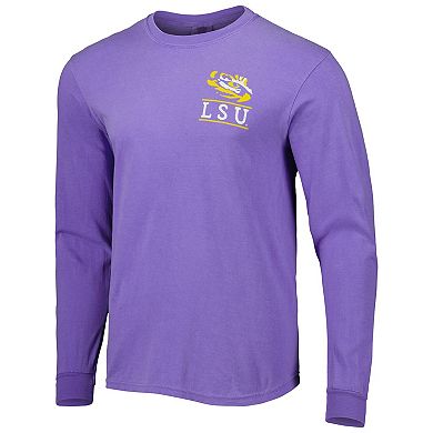 Men's Purple LSU Tigers Circle Campus Scene Long Sleeve T-Shirt