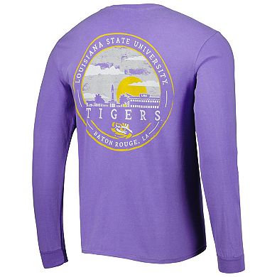 Men's Purple LSU Tigers Circle Campus Scene Long Sleeve T-Shirt