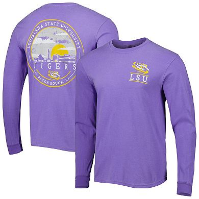 Men's Purple LSU Tigers Circle Campus Scene Long Sleeve T-Shirt