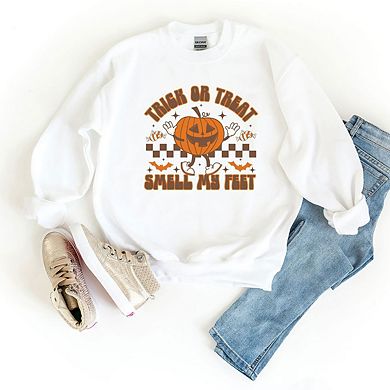 Smell My Feet Checkered Youth Graphic Sweatshirt