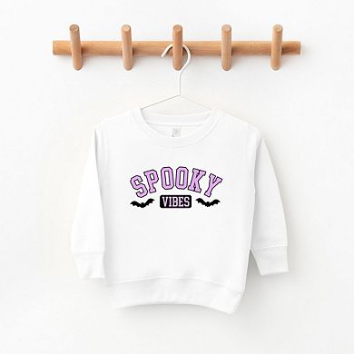 Spooky Vibes Bats Toddler Graphic Sweatshirt