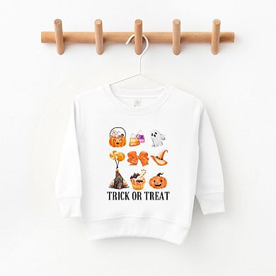 Trick Or Treat Chart Toddler Graphic Sweatshirt