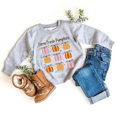 Farm Fresh Pumpkins Chart Toddler Graphic Sweatshirt