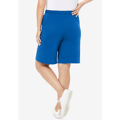 Woman Within Women's Plus Size Sport Knit Short