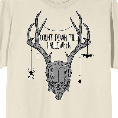 Men's Deer Skull Countdown to Halloween Graphic Tee