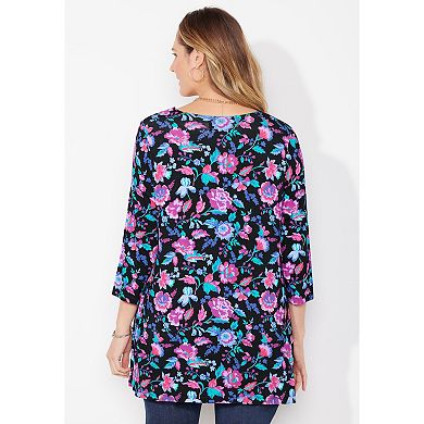 Catherines Women's Plus Size Liz&me Swing Tunic Top