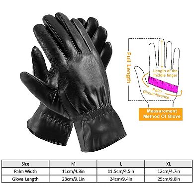 Unisex Leather Winter Warm Outdoor Windproof Soft Gloves Cycling Skiing Running Cold Winter Gloves