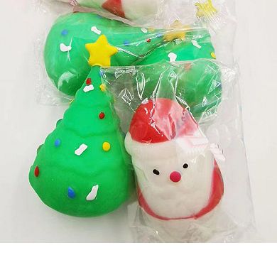 Santa Stress Balls - 6-pcs - Non-toxic Rubber Sensory Balls - Great For Relieving Stress & Anxiety,