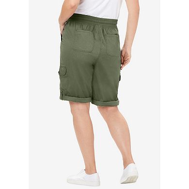 Woman Within Women's Plus Size Convertible Length Cargo Short