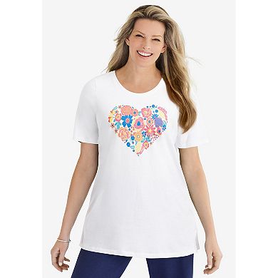 Woman Within Women's Plus Size Graphic Tee