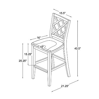 Linon Mayfair Counter Barstool