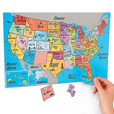 Collections Etc Magnetic Geography Map Puzzle